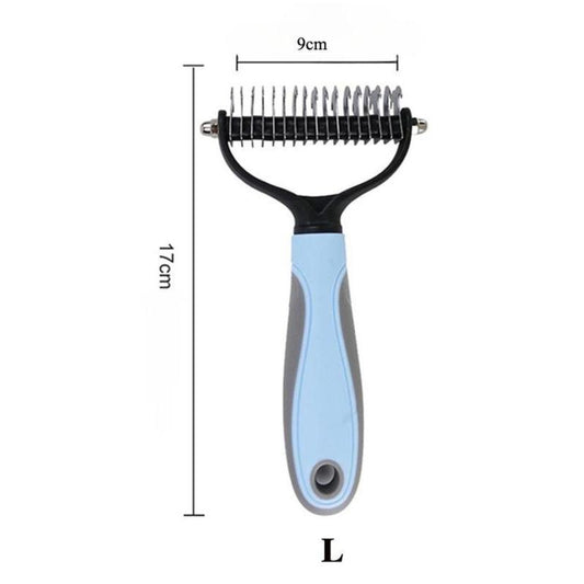 Pet Hair Removal Comb for Dogs Cats Dematting Deshedding Brush with Metal Teeth Pet Grooming Tools for Knot Cutter Pet Hair Removal Comb for Dogs Cats Dematting Deshedding Brush Pets Fur Knot Cutter Pet Grooming Tools