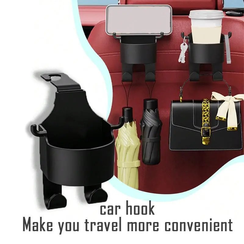 Car Seat Back Hanging Water Cup with Hook Design for Summer Gift, Car Accessories for Girls Boys, Car Stuff, Truck Accessories, Multifunctional Car Storage Box, Summer Travel Accessories, Car Interior Accessories