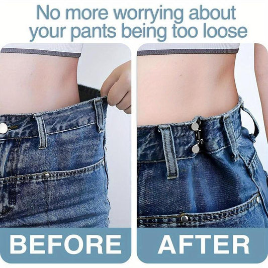 Jeans Button Tightener Set. 2 Sets Handmade Jeans Button Pins, Easy To Install Waist Tightener Button for Indoor & Outdoor, Accessories for Women