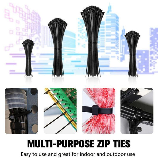 100pcs/Set Plastic Cable Ties, Multifunctional Self-locking Cable Ties, Cable Zip Ties for Indoor and Outdoor