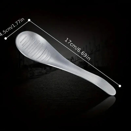 Stainless Steel Ginger Grating Spoon, Manual Garlic Masher, Kitchen Gadget for Mash Garlic and Ginger, Durable Cookware Accessories, Kitchen Cooking