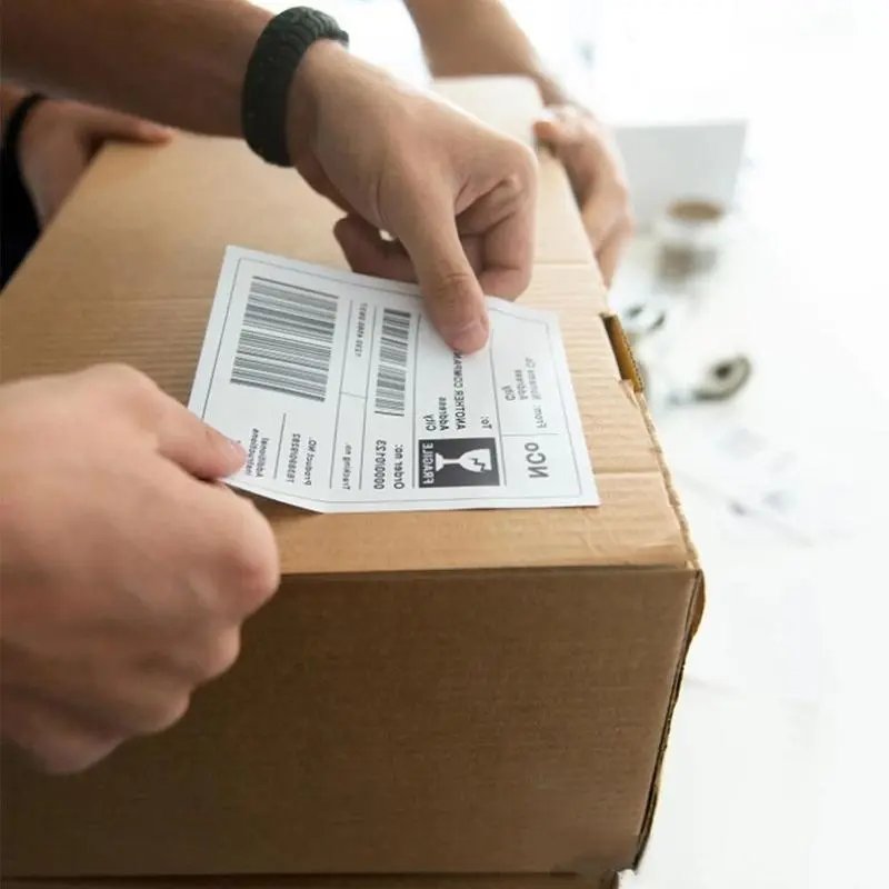 10x15cm Blank Thermal Label Paper, 500pcs/roll Self Adhesive Shipping Label, Blank Shipping & Stamps Roll for Logistic Label Printer