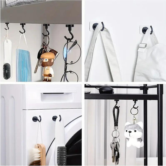 Magnetic Hook, 6 Counts Stainless Steel Magnetic Hook, Strong Magnet Hook, Home Organizer for Kitchen, Bathroom, Office, Bedroom