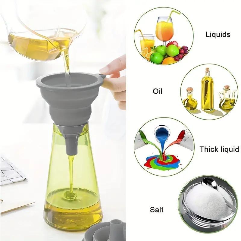 Car Engine Oil Funnel, Foldable Silicone Engine Oil Funnel, Oil Fuel Liquid Supply Funnel, Car Engine Repair Tool Accessories, Car Accessories