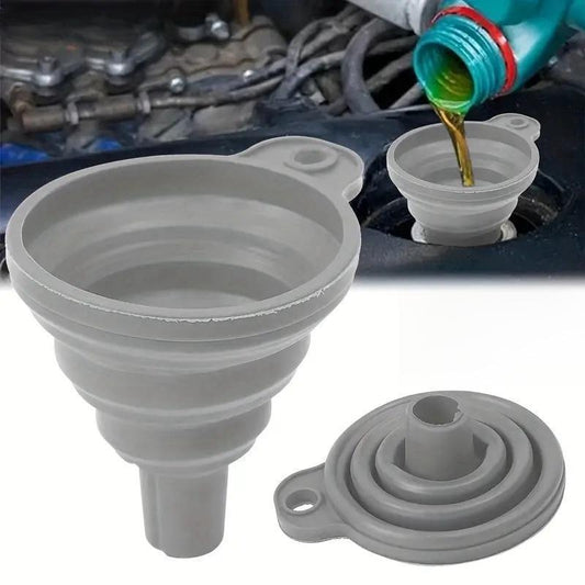 Car Engine Oil Funnel, Foldable Silicone Engine Oil Funnel, Oil Fuel Liquid Supply Funnel, Car Engine Repair Tool Accessories, Car Accessories