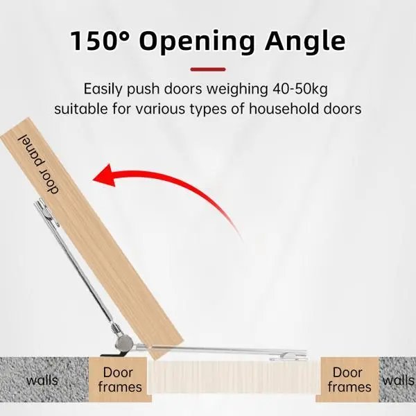 Stainless Steel Door Closer, Adjustable Door Closer with Screw Accessories, Automatic Door Closer, Door Hardware for Home Use, Heavy Duty