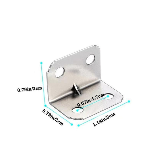 4-hole 90-degree Angle L-bracket, Corner Bracket, Angle L Bracket, Suitable for Table, Chair, Cabinet, Wardrobe,Joint Right Angle Bracket,L Shape Heavy Duty Metal Corner Brace Shelf Supporter for Wood Aufuga 10pcs