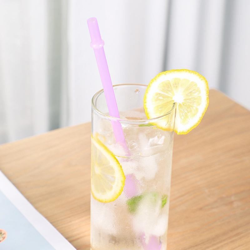 12pcs Random Color Drinking Straw, Reusable Plastic Straw, Drinkware Accessories for Party