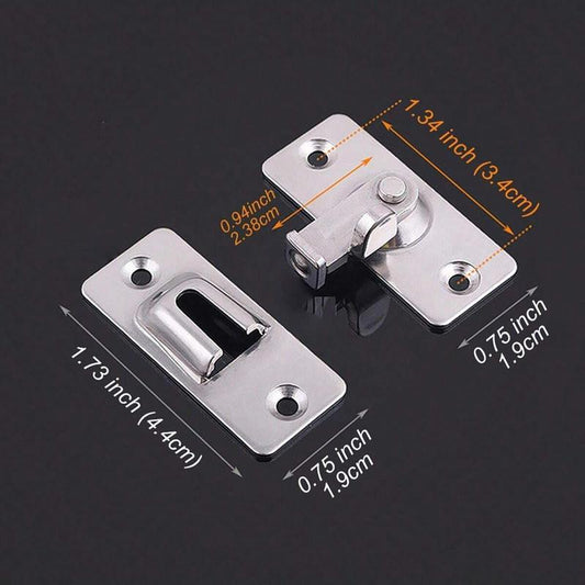 Stainless Steel Door Lock, 90 Degree Door Lock, Door Security Lock, Door Lock Latches for Home, Office, Hotel, Apartment