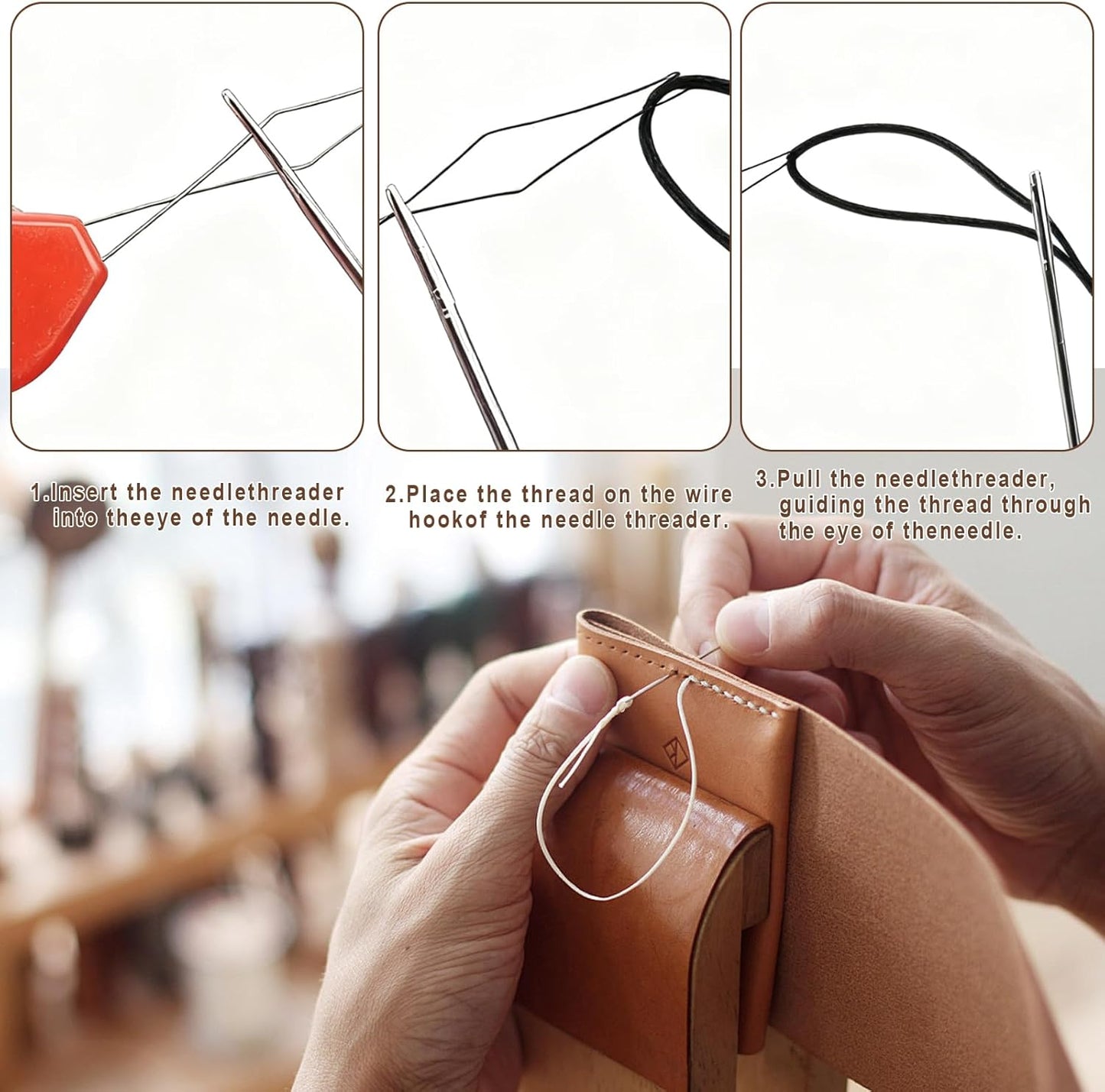 41PCS Big Eye Steel Sewing Tool Set โ Needle and Thread Repair Kit with Threader, Stainless Steel Hand Sewing Needles, Practical Sewing Kit for Adults, Home, DIY, and Travel Use