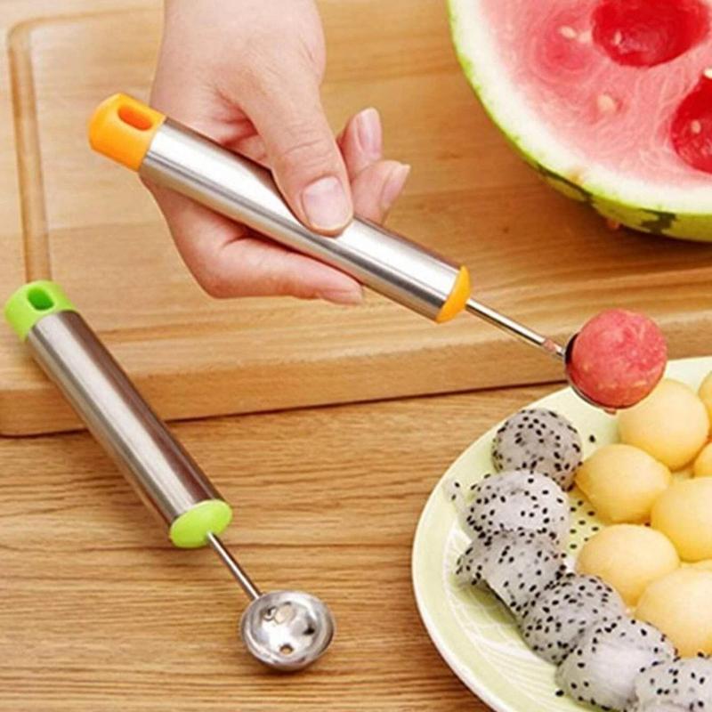 Stainless Steel Fruit Scoop, 1 Count Watermelon Scoop, Melon Ball Scoop, Kitchen Utensils & Gadgets, Kitchen Gadgets