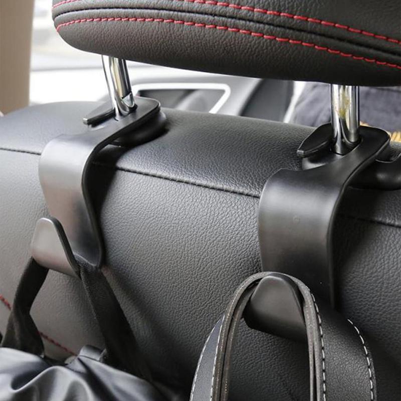 Simple Plain Versatile Car Seat Hooks Kit, Multifunctional Hooks For Hanging Luggage, Durable Car Interior Accessories For Storage For Daily Use, Seat Back Holder, Automotive, Car Organizer, Black