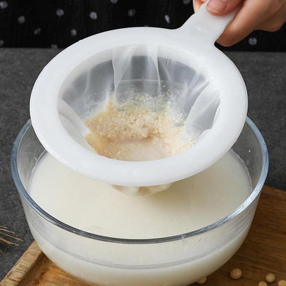 2pcs Kitchen Ultra-Fine Nylon Mesh Strainer, 1/2 Count Plastic Filter Spoon For Soy Milk Coffee Milk Yogurt Juice, 2025 Kitchen Gadgets