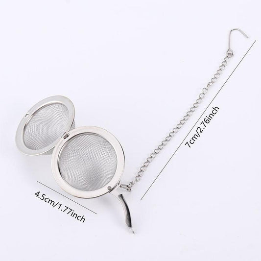 Stainless Steel Chain Tea Ball (1 Count), Tea Strainer with Chain, Mesh Tea Infuser, Kitchen Accessories