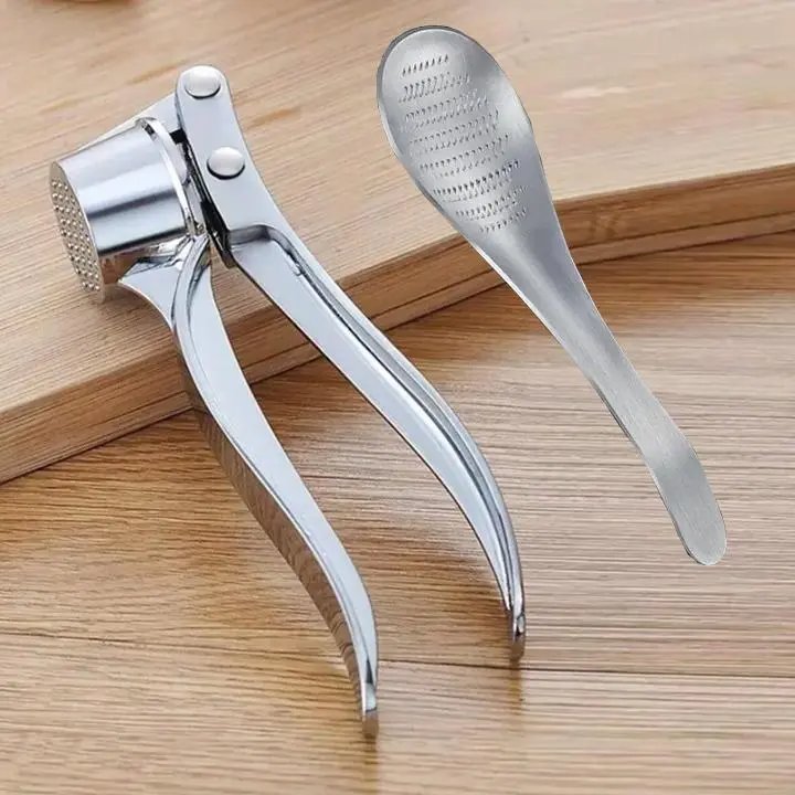 Stainless Steel Ginger Grating Spoon, Manual Garlic Masher, Kitchen Gadget for Mash Garlic and Ginger, Durable Cookware Accessories, Kitchen Cooking
