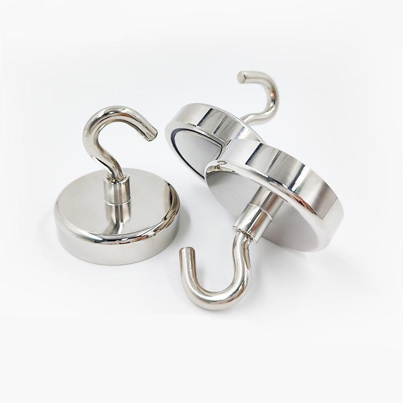 Magnetic Hook, 6 Counts Stainless Steel Magnetic Hook, Strong Magnet Hook, Home Organizer for Kitchen, Bathroom, Office, Bedroom