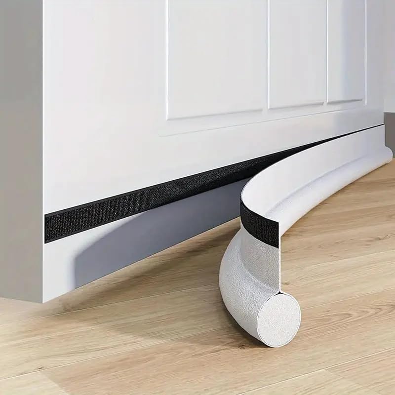 Under Door Draft Stoppers 36 Inch Door Draft Blocker Draft Stoppers for Bottom of Doors Seal Gap, Door Seal Strips Sweeps, White