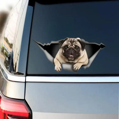 Cute Dog Pattern Car Sticker, Funny Car Decal, Car Exterior Decoration Sticker, Universal Car Accessories for Car Body Window Decor
