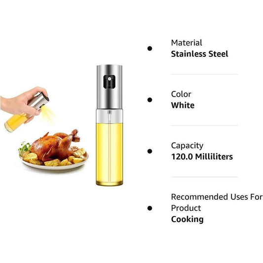 100ml Clear Oil Dispenser, Olive Oil Sprayer, Olive Oil Spray Bottle for Salad, BBQ, Kitchen Baking, Roasting