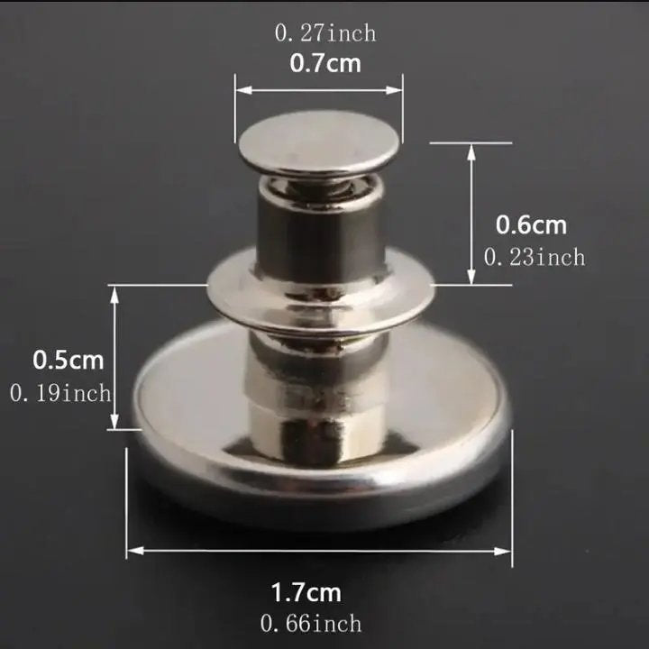 No-sew Instant Button for Jean, 6 Counts Round Detachable Metal Buttons, Clothes Accessories for Men & Women, Household Sewing Accessories for Jeans Trousers Clothes, Summer Essentials