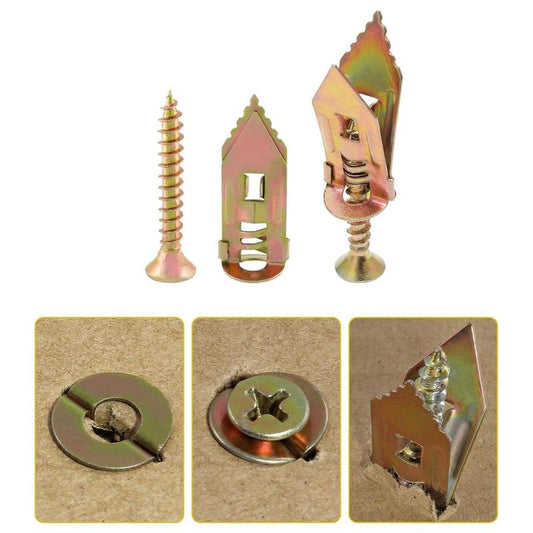 Self-Drilling Drywall Anchors and Screws Kit, twenty sets12x30mm, No Pre-Drilling Needed, Supports Up to 66 lbs, Ideal for Home and Office Organization,SEESE