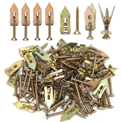 Self-Drilling Drywall Anchors and Screws Kit, twenty sets12x30mm, No Pre-Drilling Needed, Supports Up to 66 lbs, Ideal for Home and Office Organization,SEESE