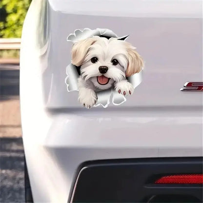 Cute Dog Pattern Car Sticker, Funny Car Decal, Car Exterior Decoration Sticker, Universal Car Accessories for Car Body Window Decor
