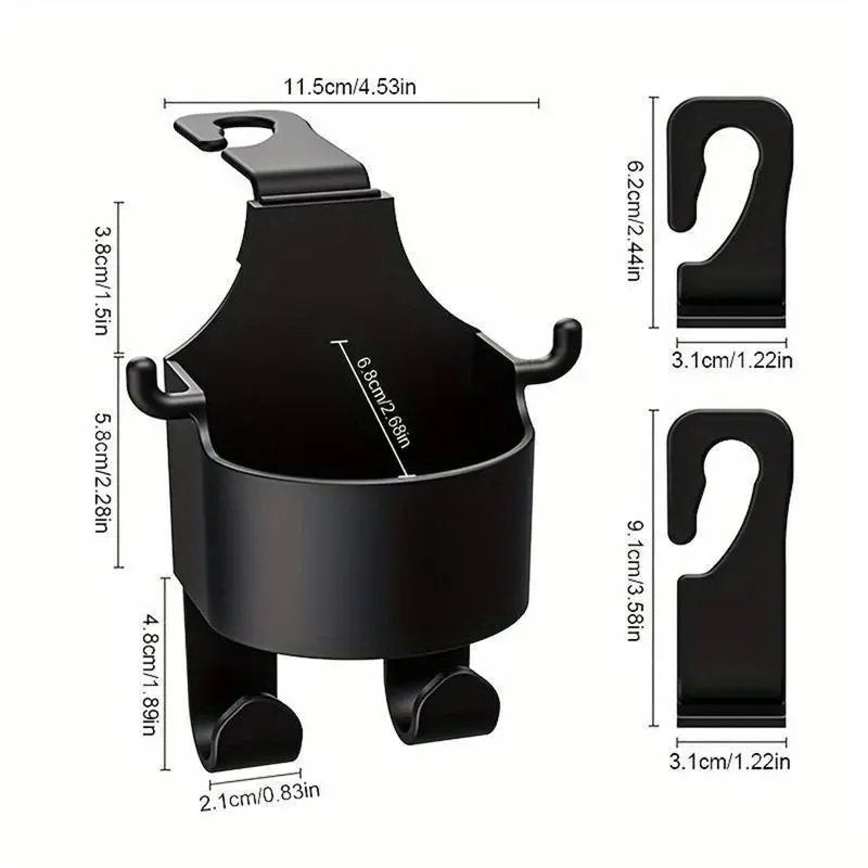 Car Seat Back Hanging Water Cup with Hook Design for Summer Gift, Car Accessories for Girls Boys, Car Stuff, Truck Accessories, Multifunctional Car Storage Box, Summer Travel Accessories, Car Interior Accessories