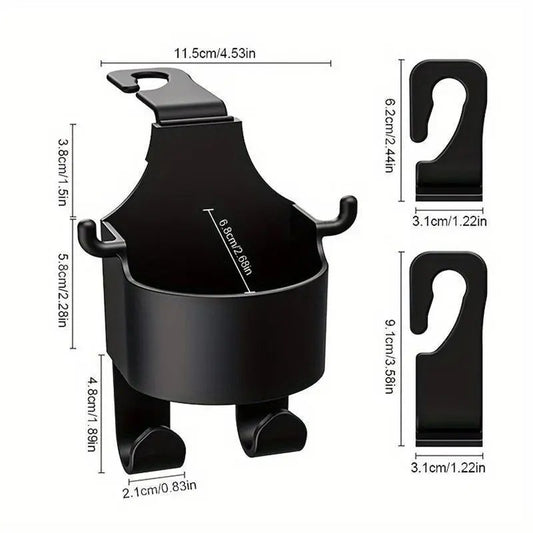 Car Seat Back Hanging Water Cup with Hook Design for Summer Gift, Car Accessories for Girls Boys, Car Stuff, Truck Accessories, Multifunctional Car Storage Box, Summer Travel Accessories, Car Interior Accessories