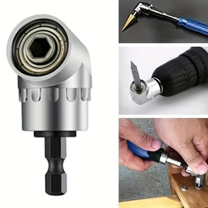 Angle Drill Bit Holder, 1/4 Strong Magnet Right Angle Driver Attachment, 105 Angle Extension Angle Drill Bit Holder, Power Tool Accessories