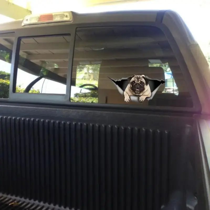 Cute Dog Pattern Car Sticker, Funny Car Decal, Car Exterior Decoration Sticker, Universal Car Accessories for Car Body Window Decor