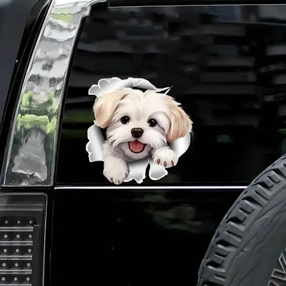 Cute Dog Pattern Car Sticker, Funny Car Decal, Car Exterior Decoration Sticker, Universal Car Accessories for Car Body Window Decor