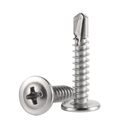 Self-Tapping Screw -410 Stainless Steel Phillips Truss Head Self-drilling Tek Screw, 20pcs/set Self Tapping Screws Sheet Metal Screws for Spring, Multifunctional Stainless Steel Phillips Self-Drilling Screw, Hardware, Industrial