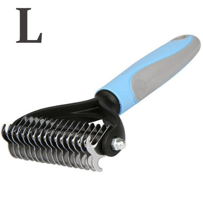Pet Hair Removal Comb for Dogs Cats Dematting Deshedding Brush with Metal Teeth Pet Grooming Tools for Knot Cutter Pet Hair Removal Comb for Dogs Cats Dematting Deshedding Brush Pets Fur Knot Cutter Pet Grooming Tools