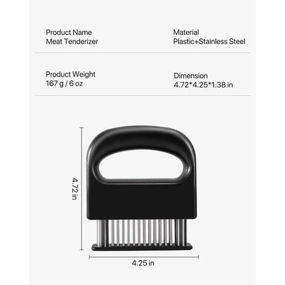 Meat Tenderizer Tool Heavy Duty 48 Stainless Steel Ultra Sharp Needle Blades for Chicken Steak Veal BBQ Kitchen Gadget Kitchenware Cutting Cooking