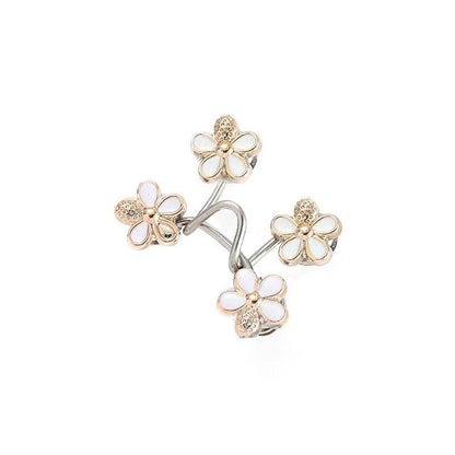 Flower Design Pant Waist Tightener,  Detachable Fashion Waist Buttons Pins, No Sewing Waistband Tightener for Indoor & Outdoor