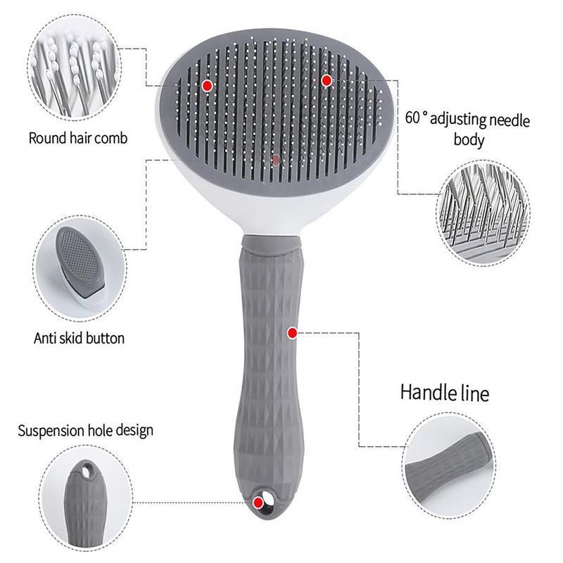 Pet Grooming Brush, Cat & Dog Hair Removal Massage Comb, Pet Grooming Tool for Removing Loose and Tangled Hairs, Pet Products, Valentine's Day Gift