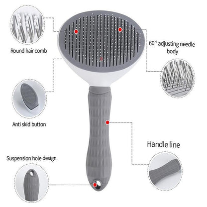 Pet Grooming Brush, Cat & Dog Hair Removal Massage Comb, Pet Grooming Tool for Removing Loose and Tangled Hairs, Pet Products, Valentine's Day Gift