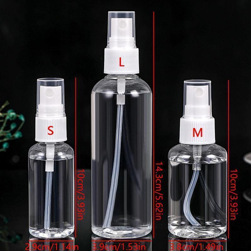 Clear Mini Spray Bottle, 3 Count Perfume Dispenser for Mini Perfumes, Travel Empty Portable Small Perfume Decanting Vials, Empty Spray Bottle for Skincare Products, Travel Essentials