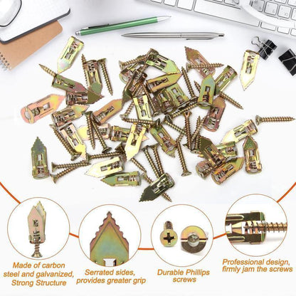 Self-Drilling Drywall Anchors and Screws Kit, twenty sets12x30mm, No Pre-Drilling Needed, Supports Up to 66 lbs, Ideal for Home and Office Organization,SEESE
