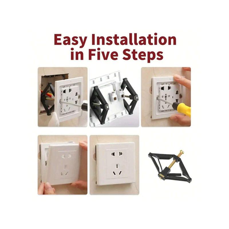 4pcs 86-type Old Switch Socket Fixer, Universal Switch Socket Repairer Support Rod, Home Socket Dark Box Repairer, Switch Accessories