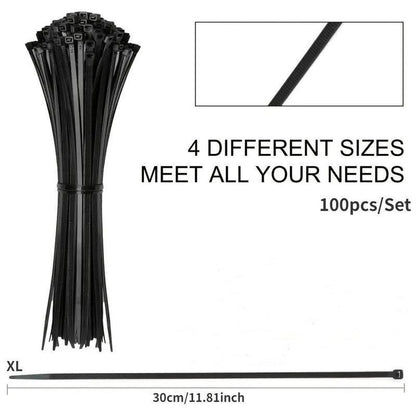 100pcs/Set Plastic Cable Ties, Multifunctional Self-locking Cable Ties, Cable Zip Ties for Indoor and Outdoor