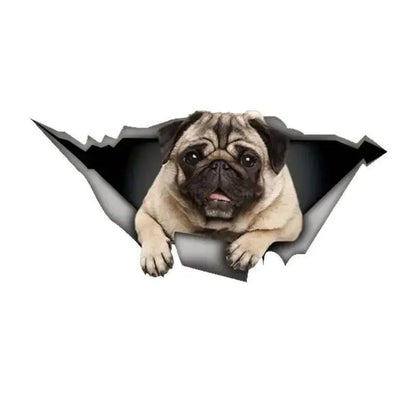 Cute Dog Pattern Car Sticker, Funny Car Decal, Car Exterior Decoration Sticker, Universal Car Accessories for Car Body Window Decor