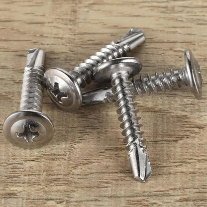 Self-Tapping Screw -410 Stainless Steel Phillips Truss Head Self-drilling Tek Screw, 20pcs/set Self Tapping Screws Sheet Metal Screws for Spring, Multifunctional Stainless Steel Phillips Self-Drilling Screw, Hardware, Industrial