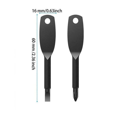2 in 1 Keychain Screwdriver Set, 1 Set Mini Pocket Phillips and Flat Head Screwdriver with Key Ring, Outdoor Survival Emergency Handy Tool