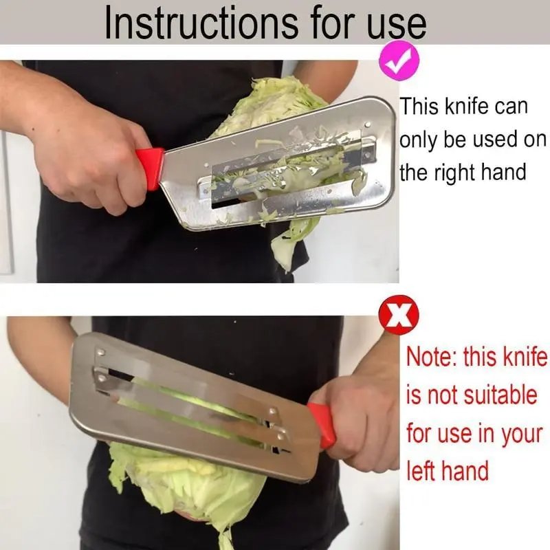 Cabbage Kitchen Knife Slicer Chopper Shredder Sauerkraut Cutter Coleslaw Grater (Black)