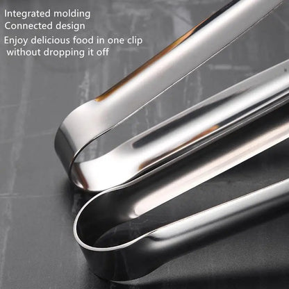 Stainless Steel Barbecue Tongs, 1 Count Durable Food Tongs, Non-slip Kitchen Cooking Tongs, Barbecue Accessories