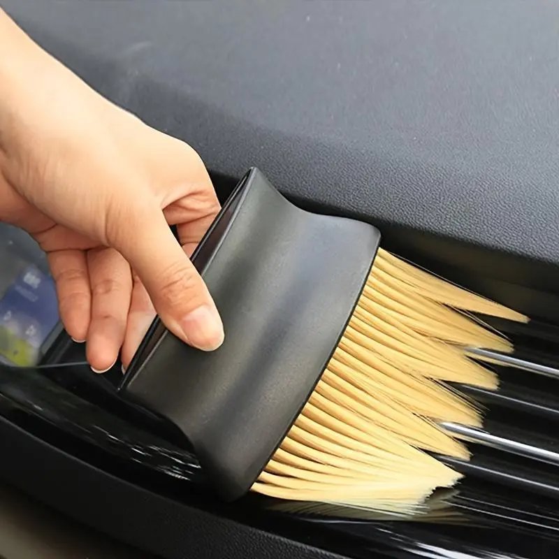 Car Dust Removal Brush, ABS Car Air Outlet Cleaning Brush, Universal Car Accessories, Soft Brush Dust Auto Supplies