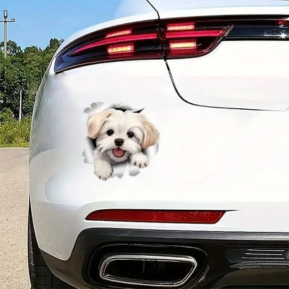 Cute Dog Pattern Car Sticker, Funny Car Decal, Car Exterior Decoration Sticker, Universal Car Accessories for Car Body Window Decor