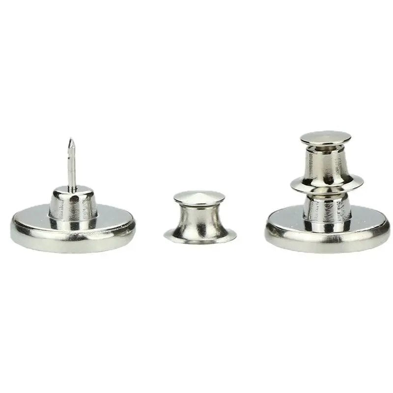 No-sew Instant Button for Jean, 6 Counts Round Detachable Metal Buttons, Clothes Accessories for Men & Women, Household Sewing Accessories for Jeans Trousers Clothes, Summer Essentials